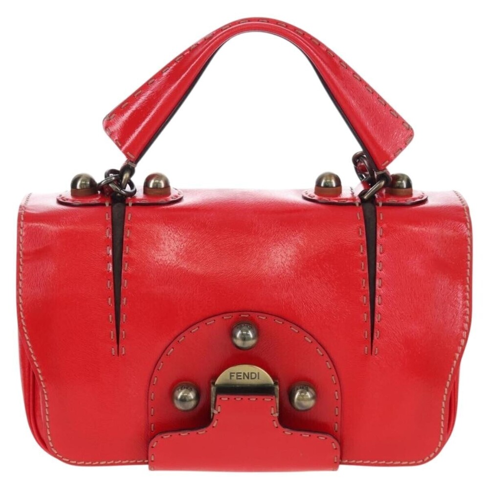 Fendi Secret Code F3 Convertible Satchel Textured Leather